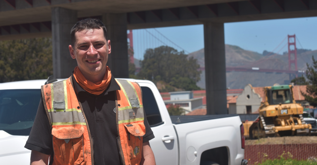 headshot of Jim Garnevicus in front of the golden gate bridge