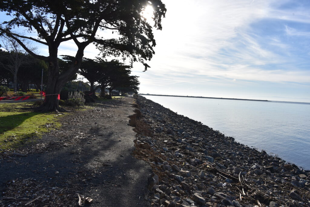 Damage along the Alameda shoreline